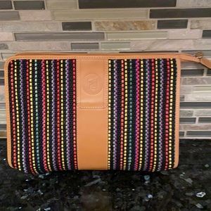 Fendi Fabric and leather clutch